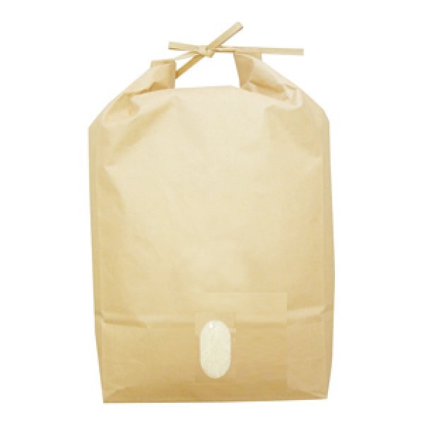 紙製の米袋 送料無料 米袋 クラフトひも付 窓付 ２ｋｇ用