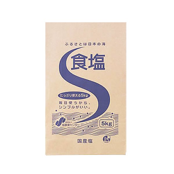 画像1: 国産 食塩　5kg 塩事業センター (1)