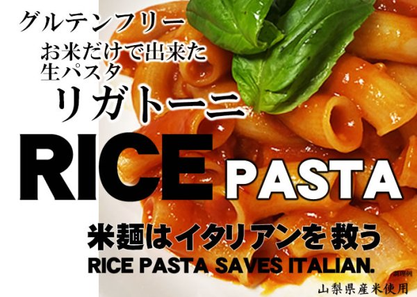 画像1: 【送先：事業所限定】Rice Pasta 米麺はイタリアンを救う お米だけで出来た 生パスタ リガトー二（ショート） 10食 冷凍 (1)